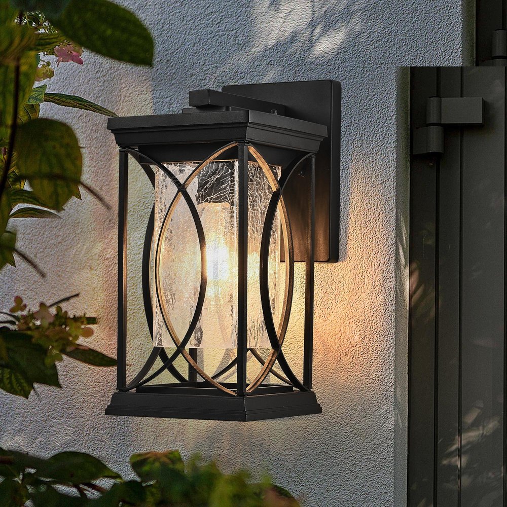 Black Transparent LED Outdoor Hanging Light HomeRoots