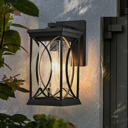 Black Transparent LED Outdoor Hanging Light HomeRoots