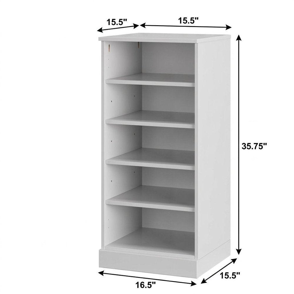 Black Ten Pair Solid WoodShoe Storage Cabinet
