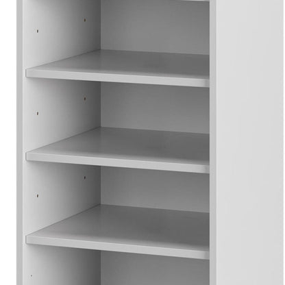 Black Ten Pair Solid WoodShoe Storage Cabinet