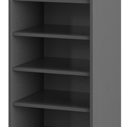 Coffee Ten Pair Solid WoodShoe Storage Cabinet