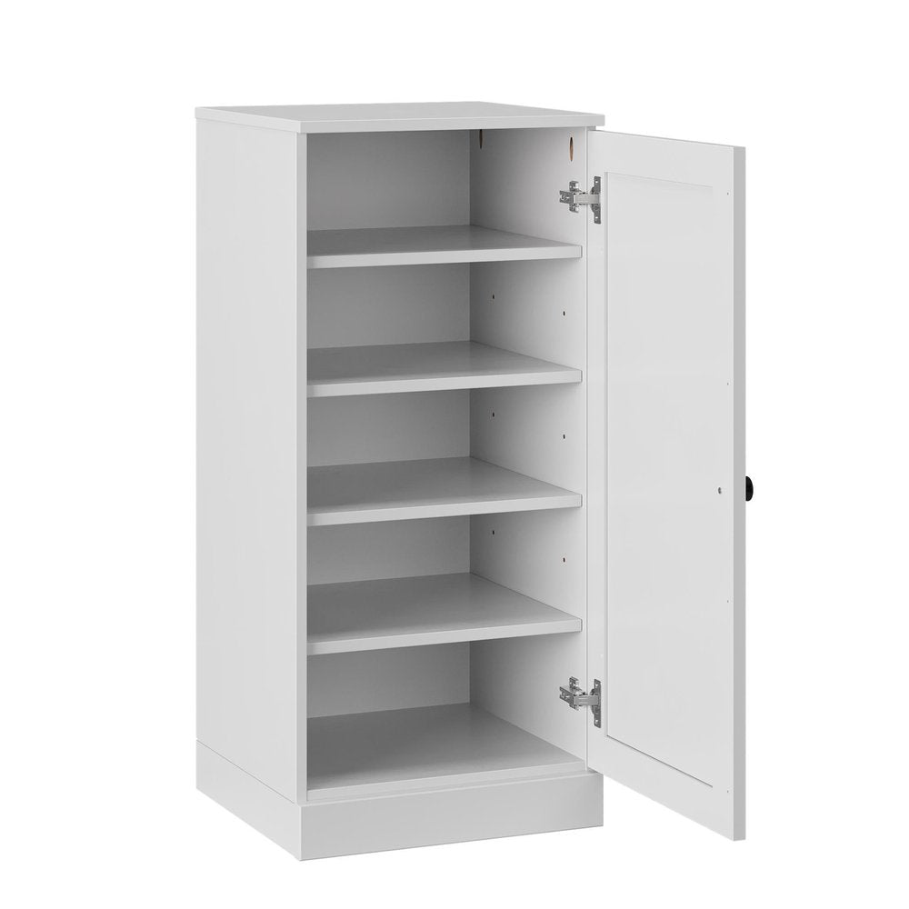 White Ten Pair Solid WoodShoe Storage Cabinet — view 12