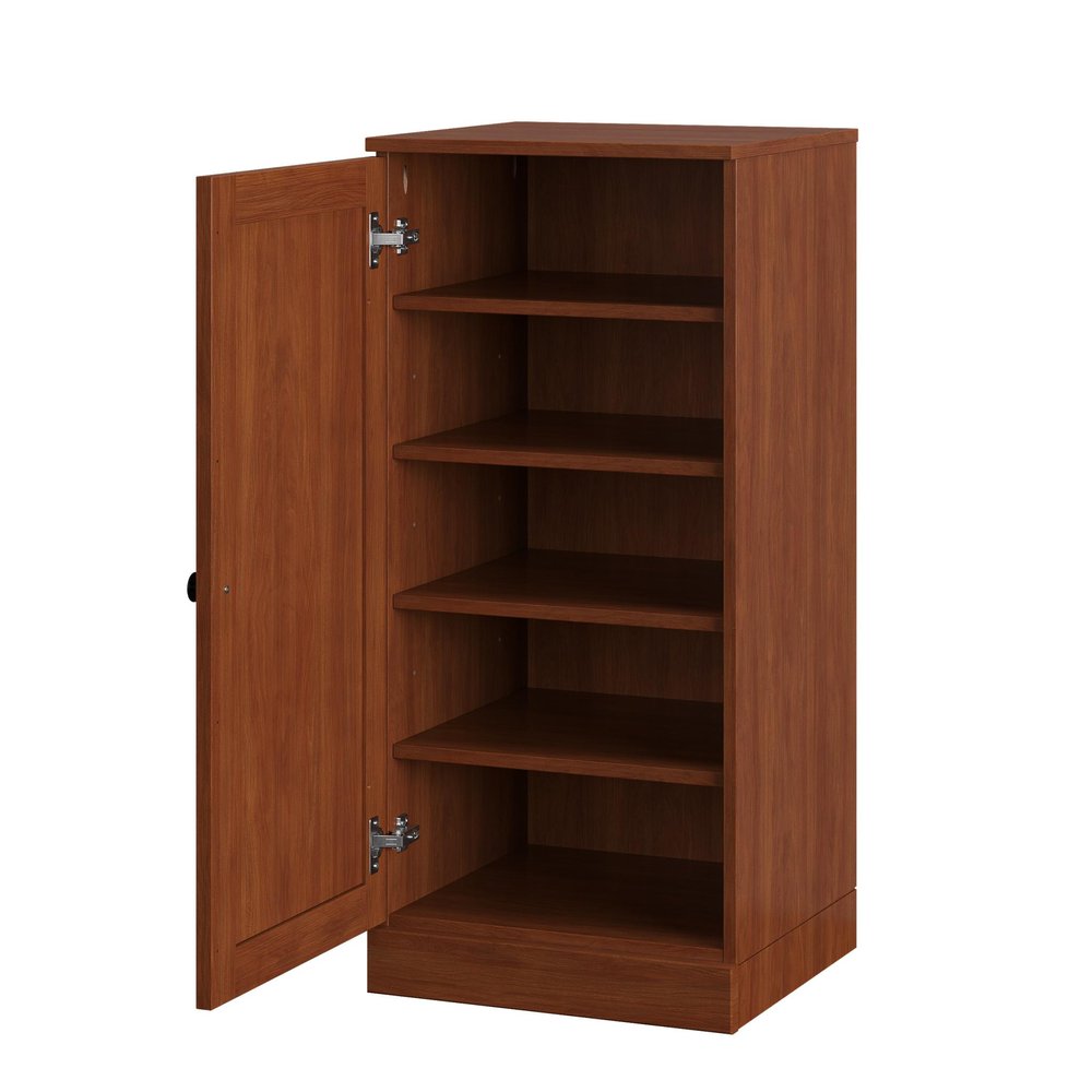 Coffee Ten Pair Solid WoodShoe Storage Cabinet — view 2
