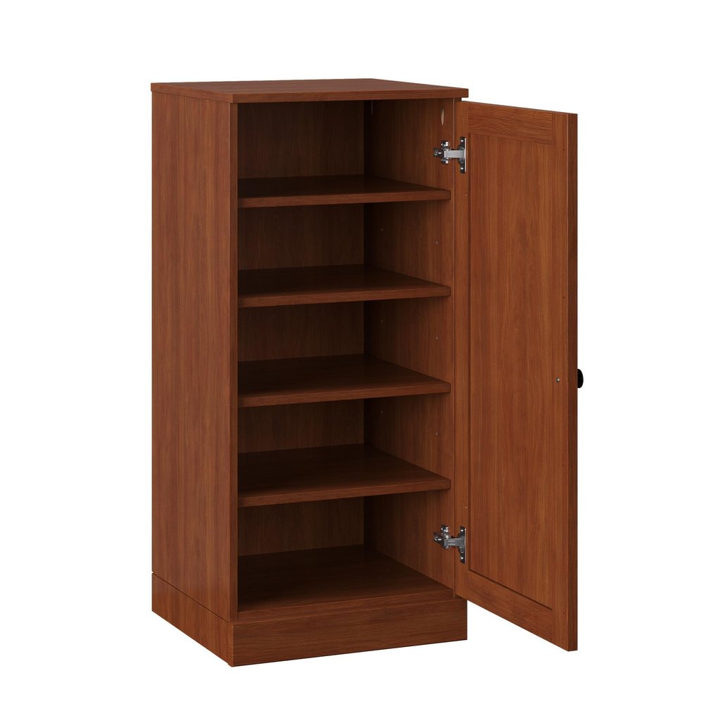 Coffee Ten Pair Solid WoodShoe Storage Cabinet — view 5