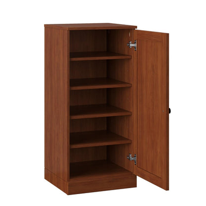 Coffee Ten Pair Solid WoodShoe Storage Cabinet