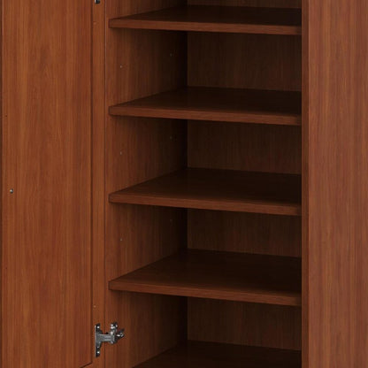 Coffee Ten Pair Solid WoodShoe Storage Cabinet