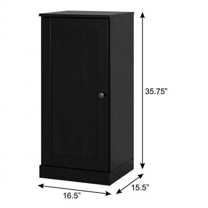 Black Ten Pair Solid WoodShoe Storage Cabinet HomeRoots