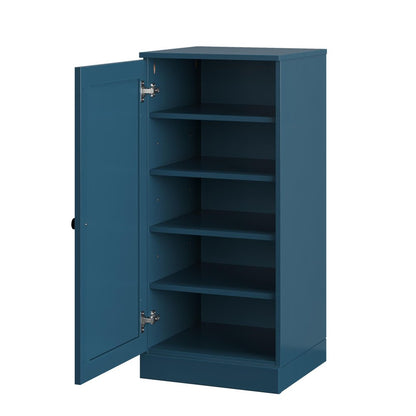 Teal Blue Ten Pair Solid WoodShoe Storage Cabinet HomeRoots
