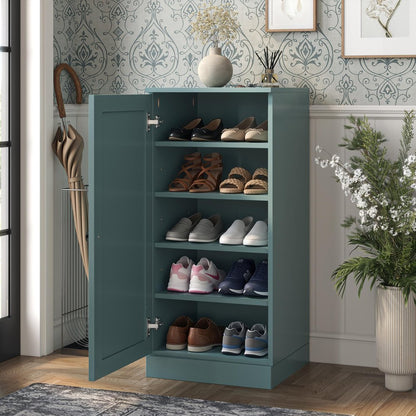 Aqua Ten Pair Solid WoodShoe Storage Cabinet HomeRoots