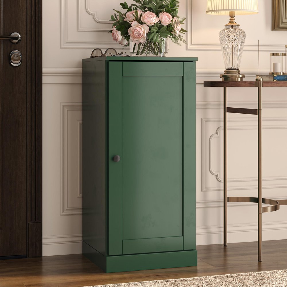 Green Ten Pair Solid WoodShoe Storage Cabinet — view 5