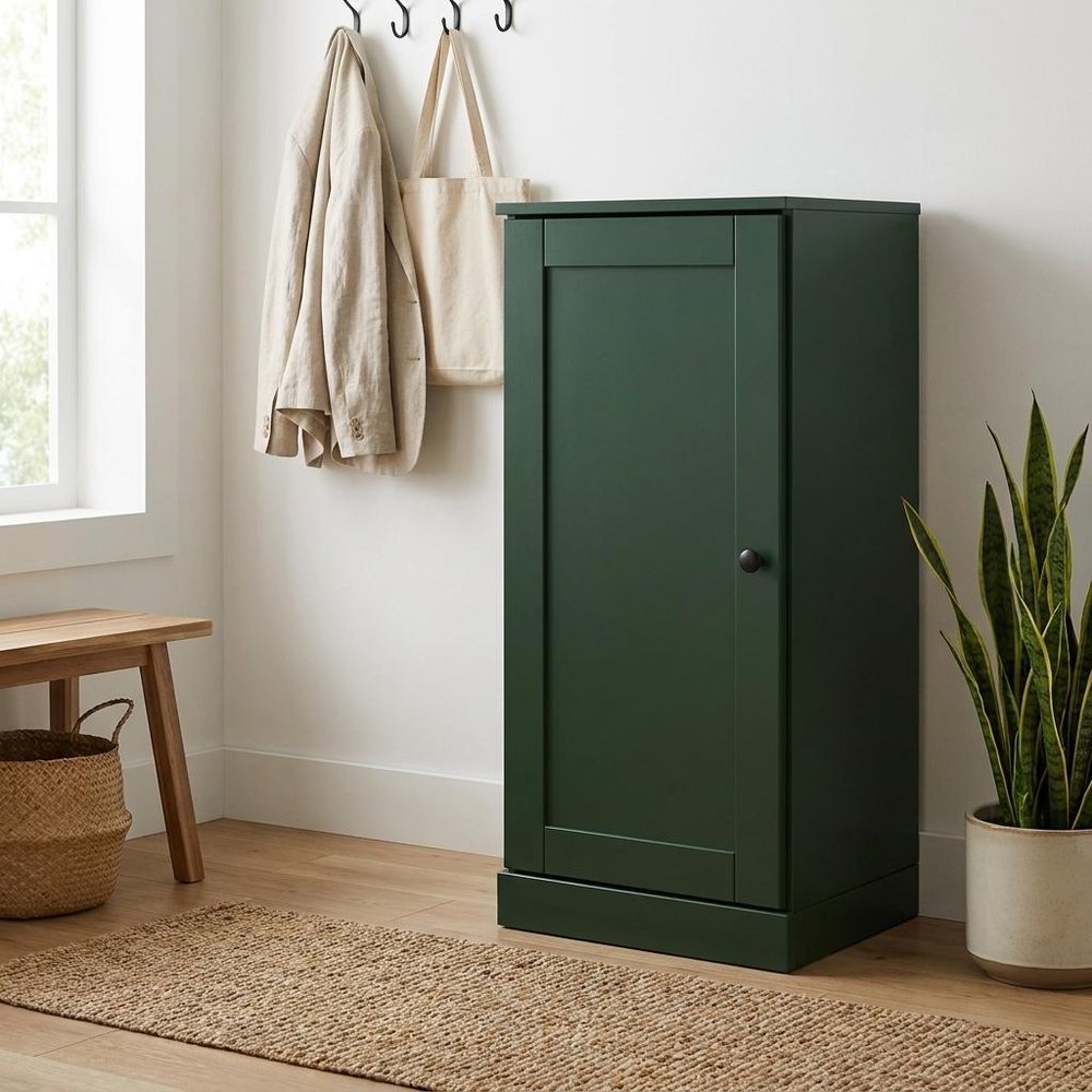 Green Ten Pair Solid WoodShoe Storage Cabinet HomeRoots