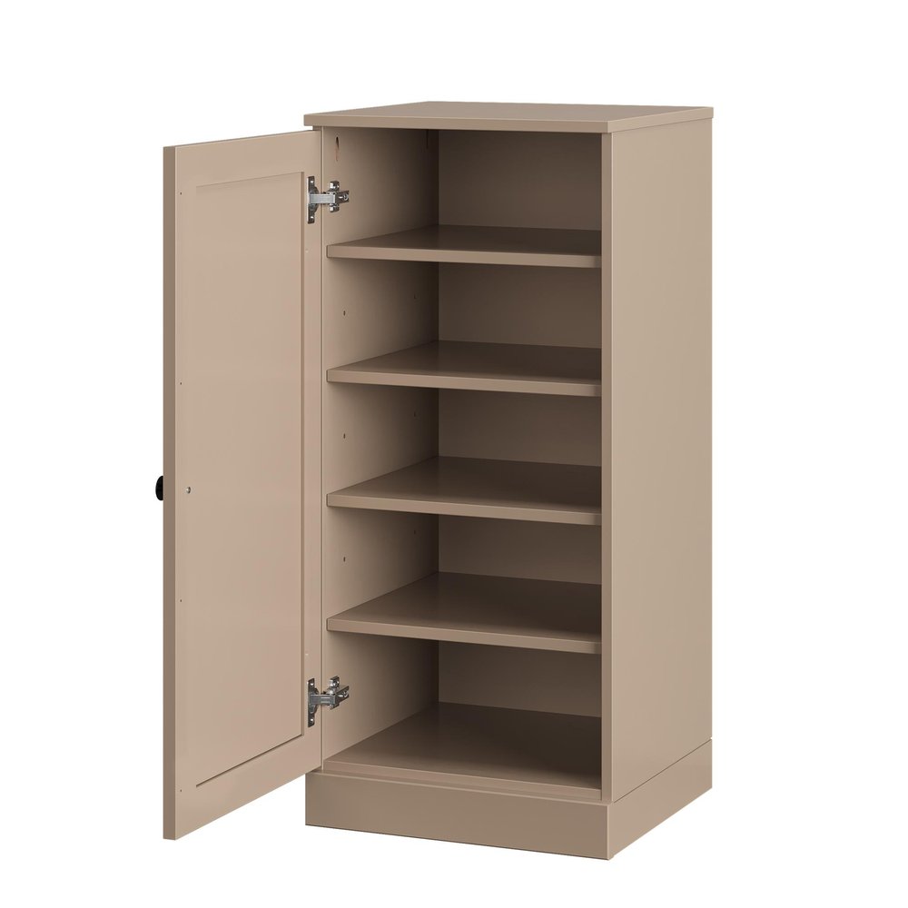 Beige Ten Pair Solid WoodShoe Storage Cabinet — view 2