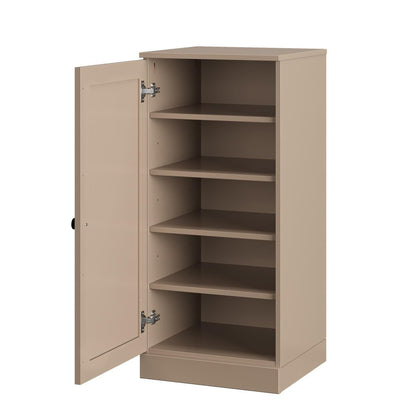 Beige Ten Pair Solid WoodShoe Storage Cabinet HomeRoots