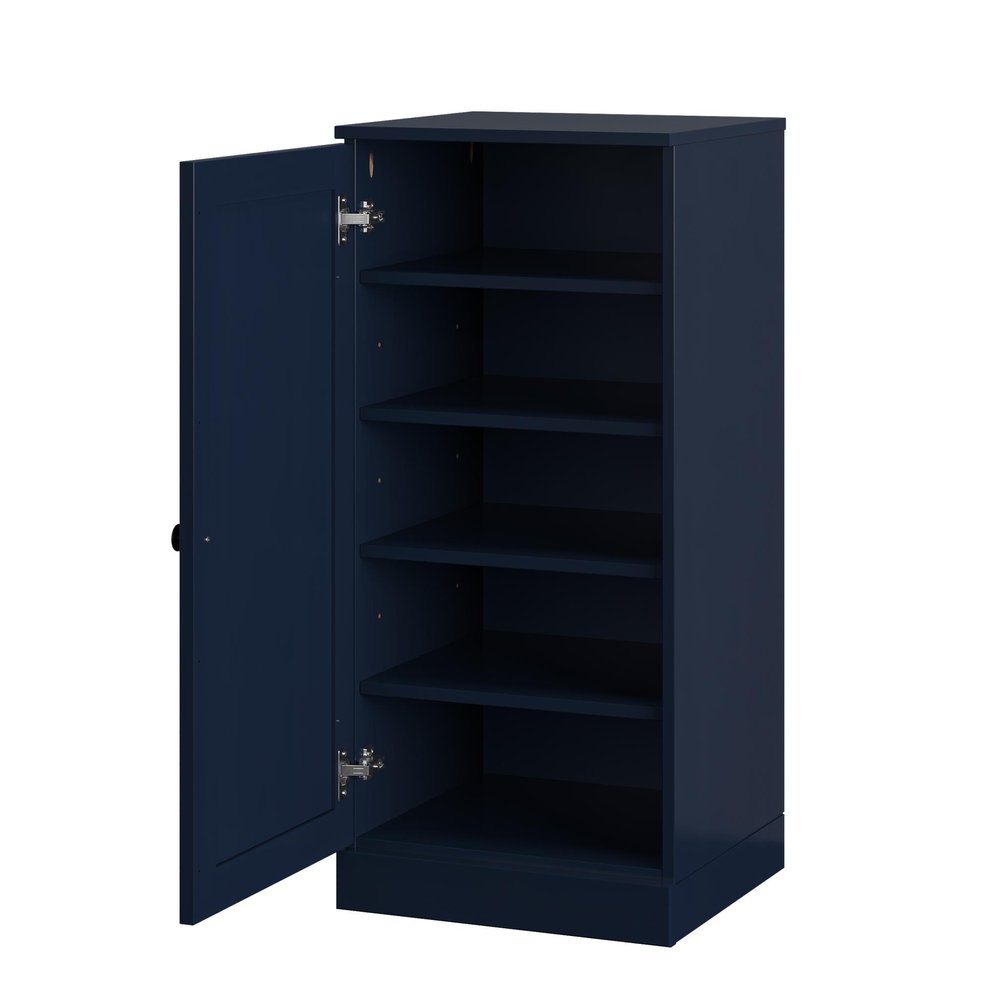 Navy Blue Ten Pair Solid WoodShoe Storage Cabinet HomeRoots