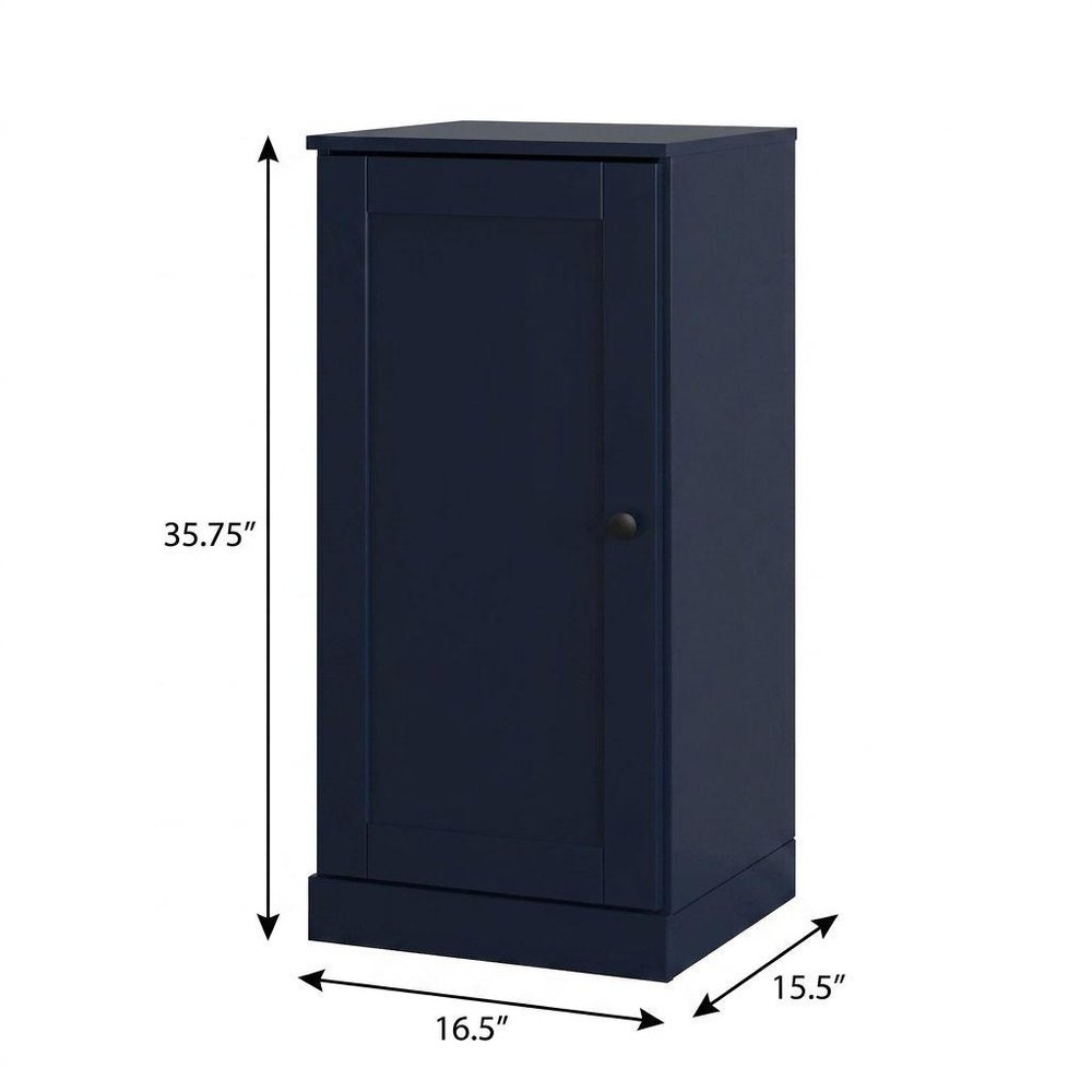 Navy Blue Ten Pair Solid WoodShoe Storage Cabinet — view 3