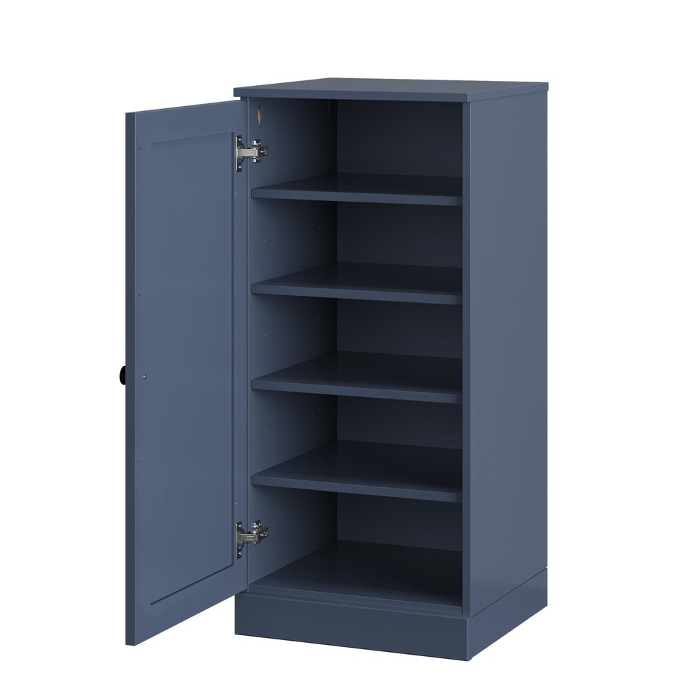 French Blue Ten Pair Solid WoodShoe Storage Cabinet HomeRoots