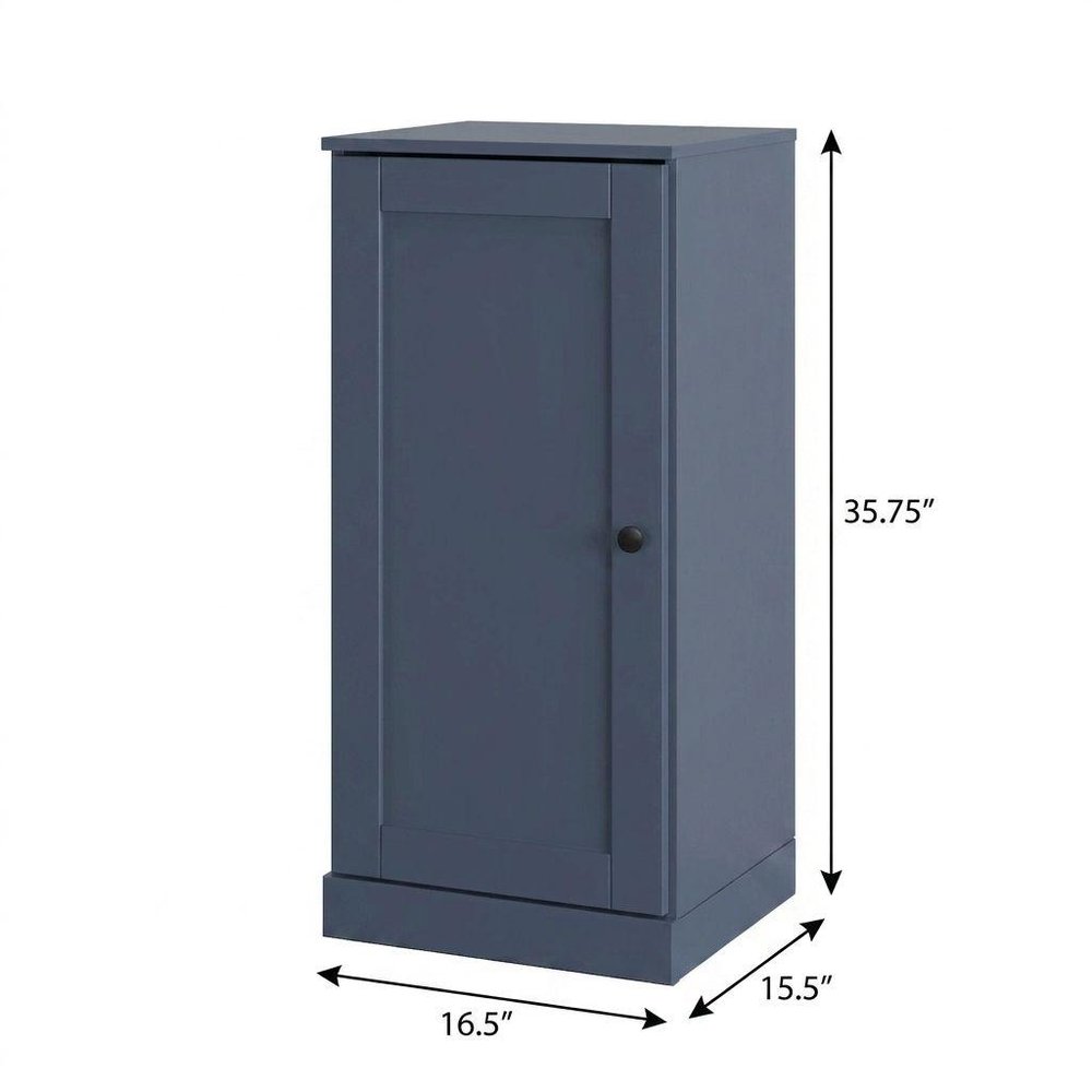 French Blue Ten Pair Solid WoodShoe Storage Cabinet — view 5