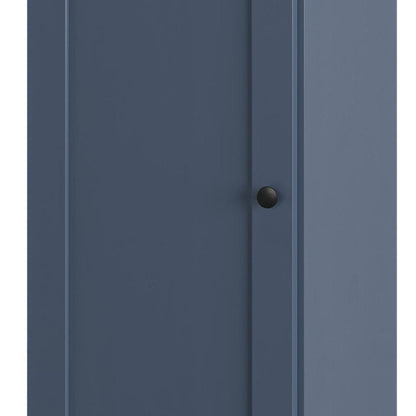 French Blue Ten Pair Solid WoodShoe Storage Cabinet