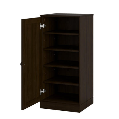 Espresso Ten Pair Solid WoodShoe Storage Cabinet HomeRoots