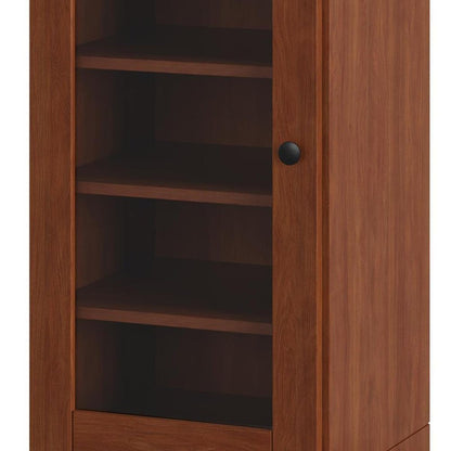 Coffee Ten Pair Solid WoodShoe Storage Cabinet HomeRoots