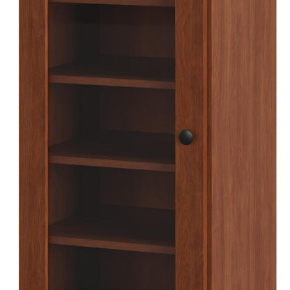 Coffee Ten Pair Solid WoodShoe Storage Cabinet