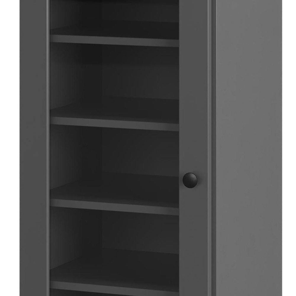 Gray Ten Pair Solid WoodShoe Storage Cabinet HomeRoots