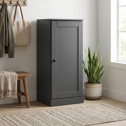 Gray Ten Pair Solid WoodShoe Storage Cabinet HomeRoots