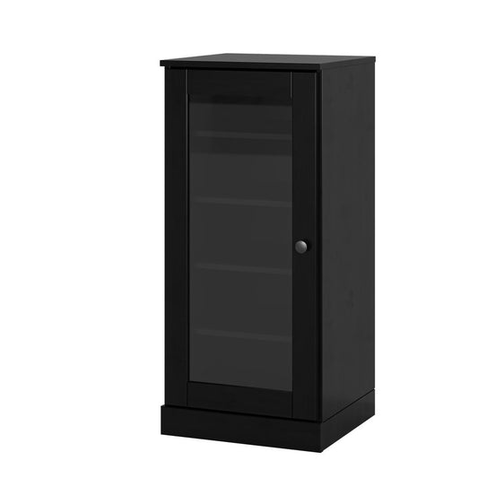 Black Ten Pair Solid WoodShoe Storage Cabinet