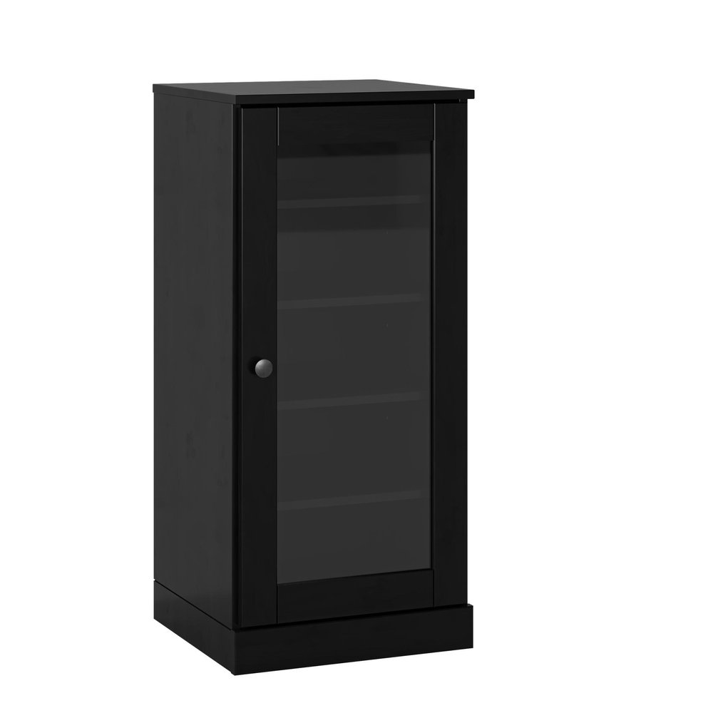 Black Ten Pair Solid WoodShoe Storage Cabinet