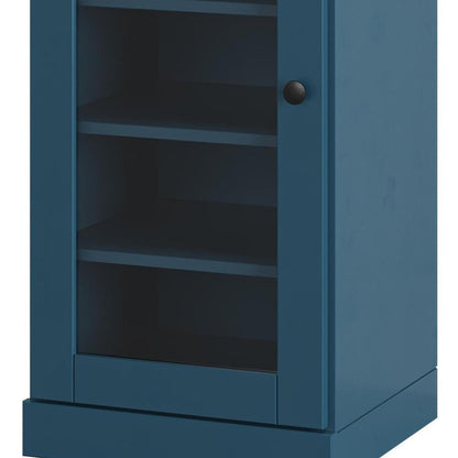 Teal Blue Ten Pair Solid WoodShoe Storage Cabinet HomeRoots