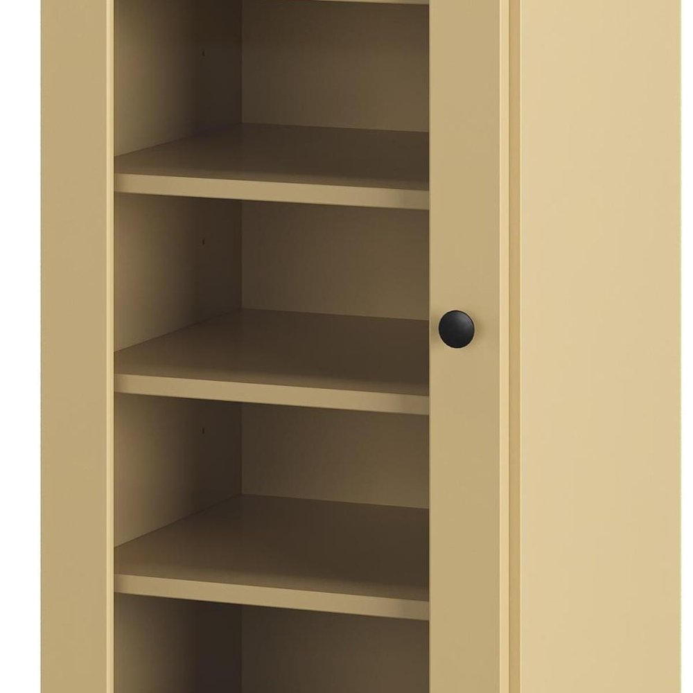 Yellow Ten Pair Solid WoodShoe Storage Cabinet
