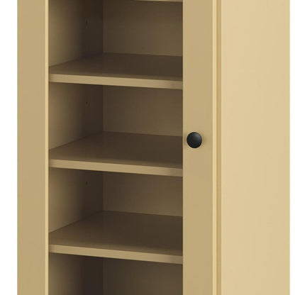 Yellow Ten Pair Solid WoodShoe Storage Cabinet