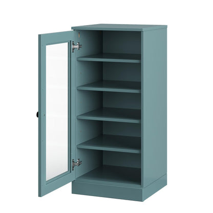 Aqua Ten Pair Solid WoodShoe Storage Cabinet HomeRoots