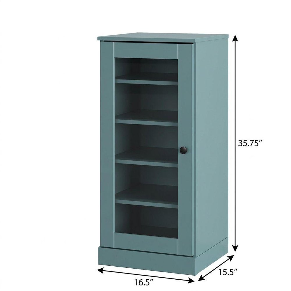 Aqua Ten Pair Solid WoodShoe Storage Cabinet — view 3