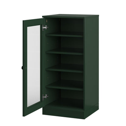 Green Ten Pair Solid WoodShoe Storage Cabinet HomeRoots