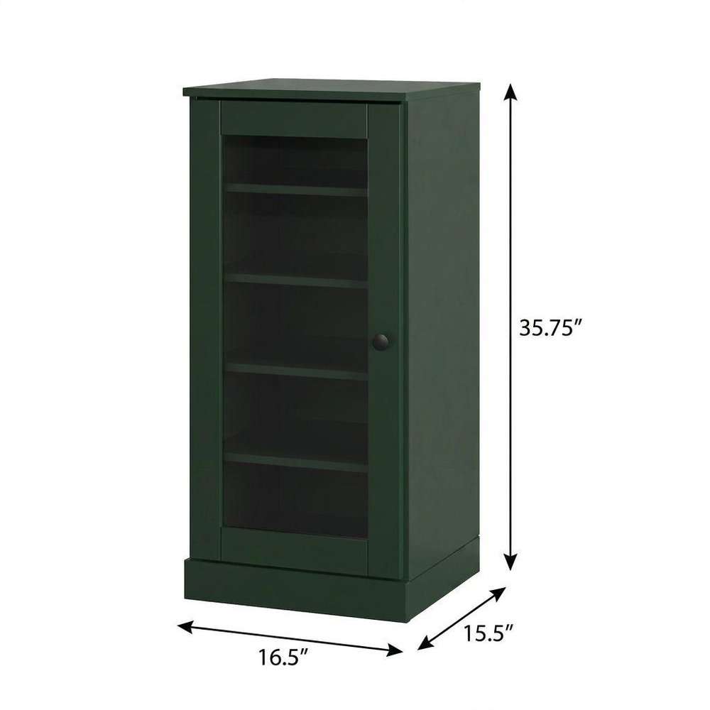 Green Ten Pair Solid WoodShoe Storage Cabinet — view 3