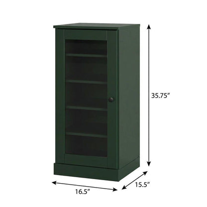 Green Ten Pair Solid WoodShoe Storage Cabinet HomeRoots
