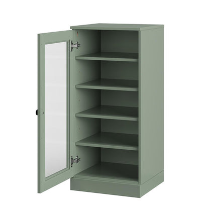 Sage Ten Pair Solid WoodShoe Storage Cabinet HomeRoots