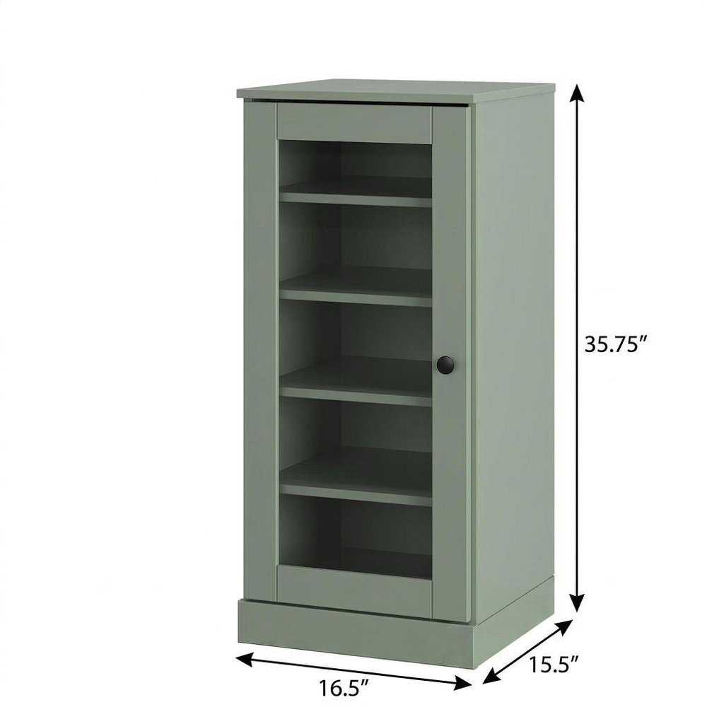 Sage Ten Pair Solid WoodShoe Storage Cabinet — view 3