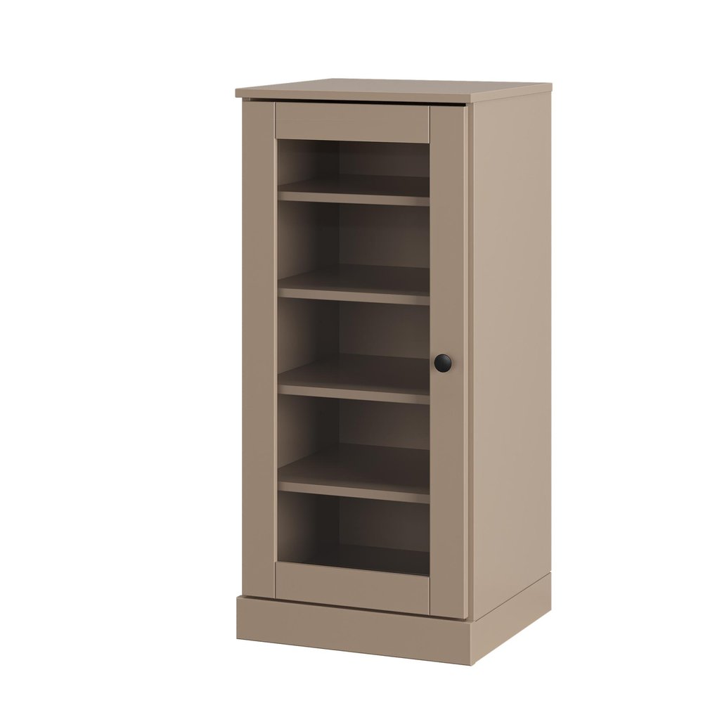 Beige Ten Pair Solid WoodShoe Storage Cabinet HomeRoots