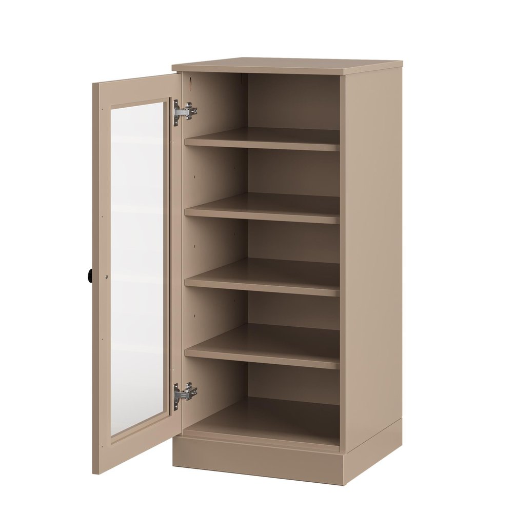 Beige Ten Pair Solid WoodShoe Storage Cabinet — view 2