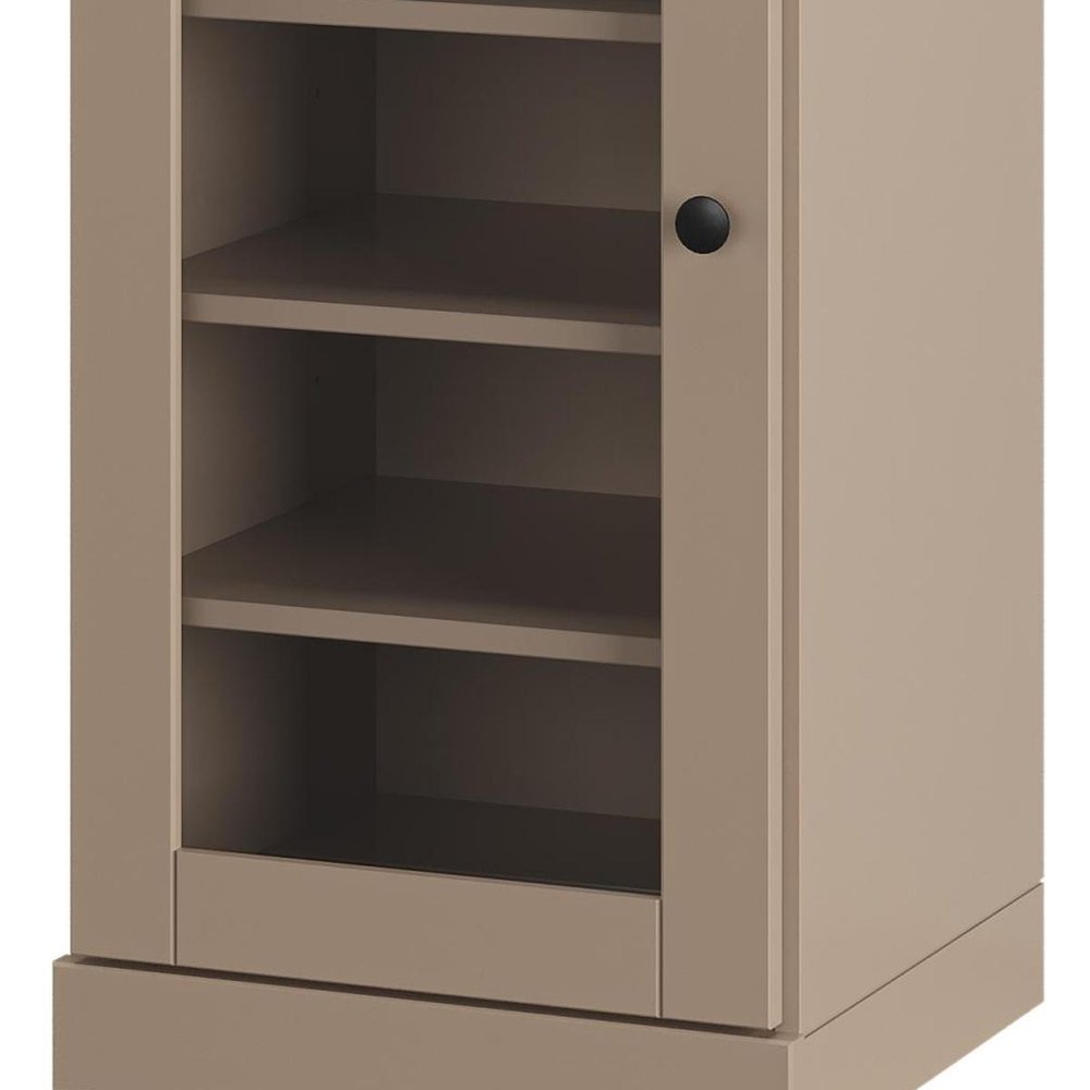Beige Ten Pair Solid WoodShoe Storage Cabinet HomeRoots