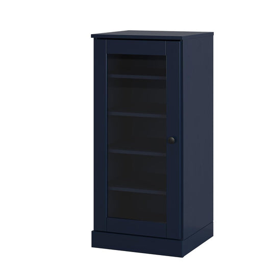 Navy Blue Ten Pair Solid WoodShoe Storage Cabinet