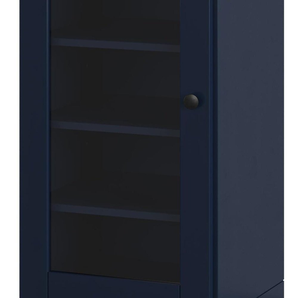 Navy Blue Ten Pair Solid WoodShoe Storage Cabinet HomeRoots