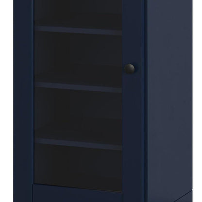 Navy Blue Ten Pair Solid WoodShoe Storage Cabinet HomeRoots