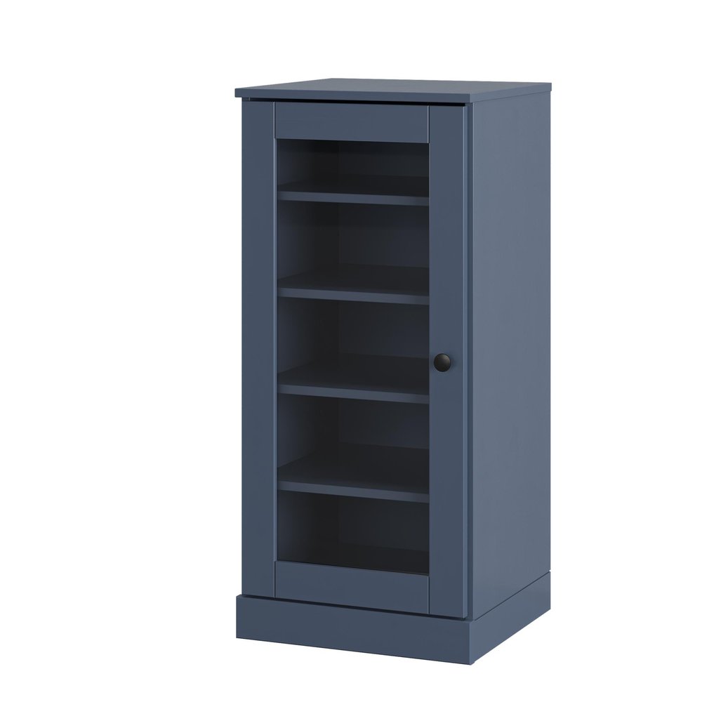 French Blue Ten Pair Solid WoodShoe Storage Cabinet HomeRoots
