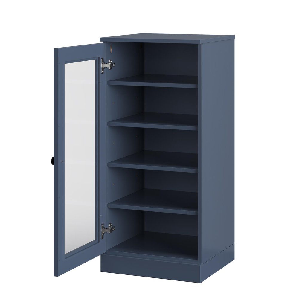 French Blue Ten Pair Solid WoodShoe Storage Cabinet HomeRoots