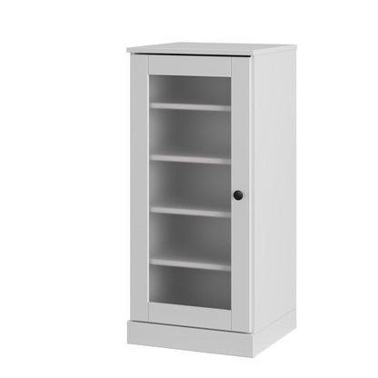 White Ten Pair Solid WoodShoe Storage Cabinet HomeRoots