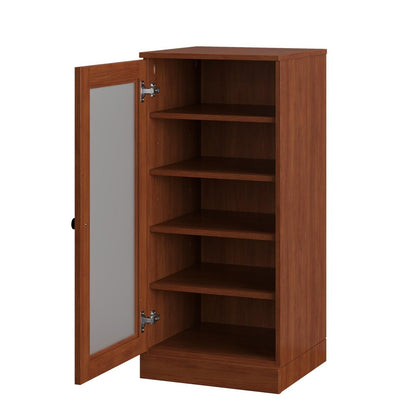 Coffee Ten Pair Solid WoodShoe Storage Cabinet HomeRoots