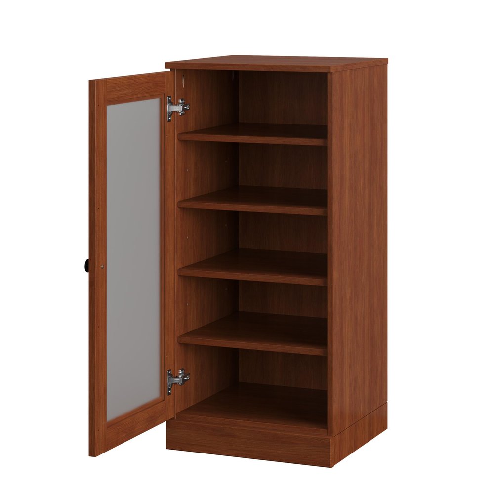 Coffee Ten Pair Solid WoodShoe Storage Cabinet — view 2